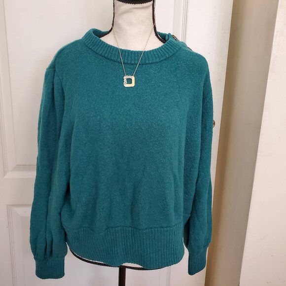 J.Crew soft green wool blend pullover sz XL - Picture 1 of 4